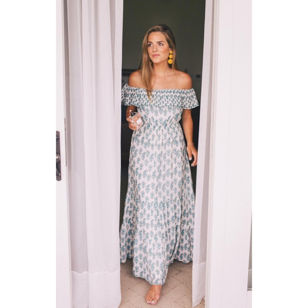 Club Monaco | Channon Floral Off The Shoulder Maxi Dress Size 2